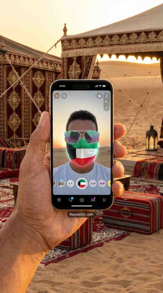 استخدام عدسات الواقع المعزز في إعلانات سناب شات في الكويت.